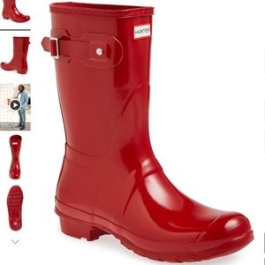 Hunter Original Gloss Short Waterproof Rain Boots